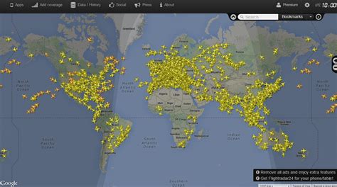 Карта полетов онлайн