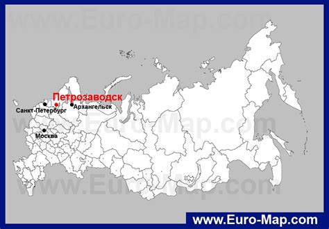 Петрозаводск на карте россии