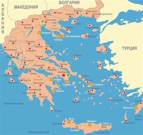 Греция на карте
