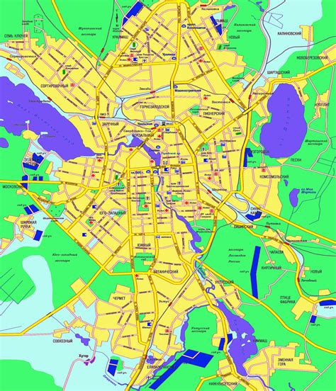 Карта екатеринбурга с улицами