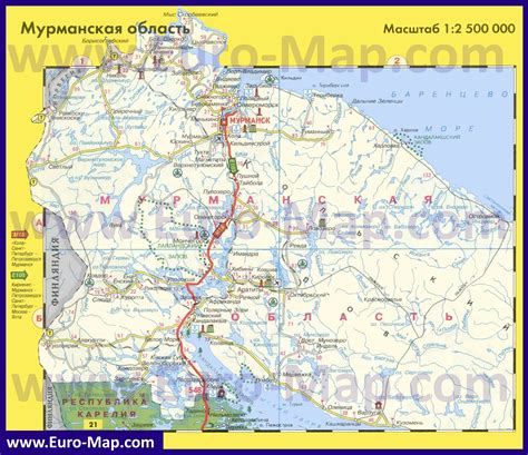 Мурманск на карте