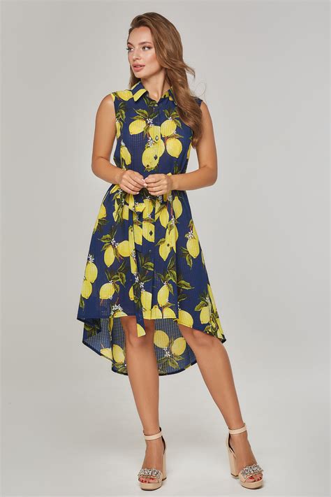 Платье с лимонами
