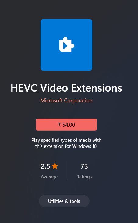 Расширения для видео hevc