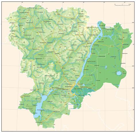 Волгоградская область на карте