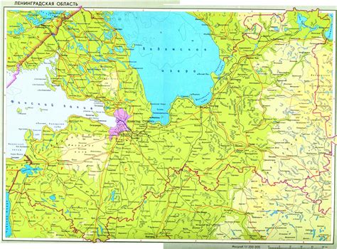 Карта ленинградской области