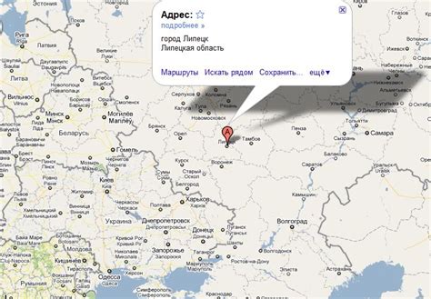 Липецк на карте россии