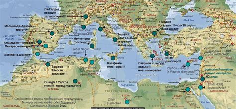 Средиземное море на карте