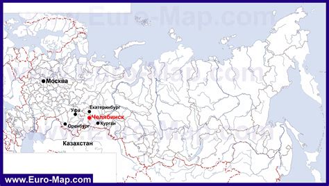 Челябинск на карте россии